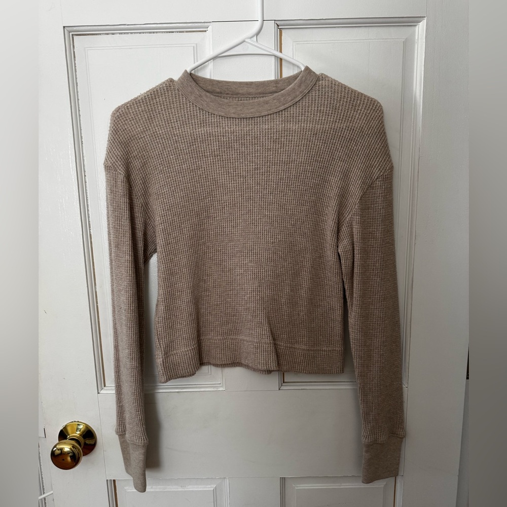 Abercrombie Soft A&F Essentials Long Sleeve Waffle Tee